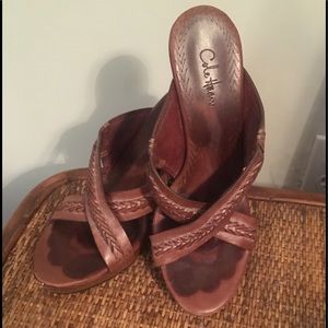 Cole Haan Leather Mules.